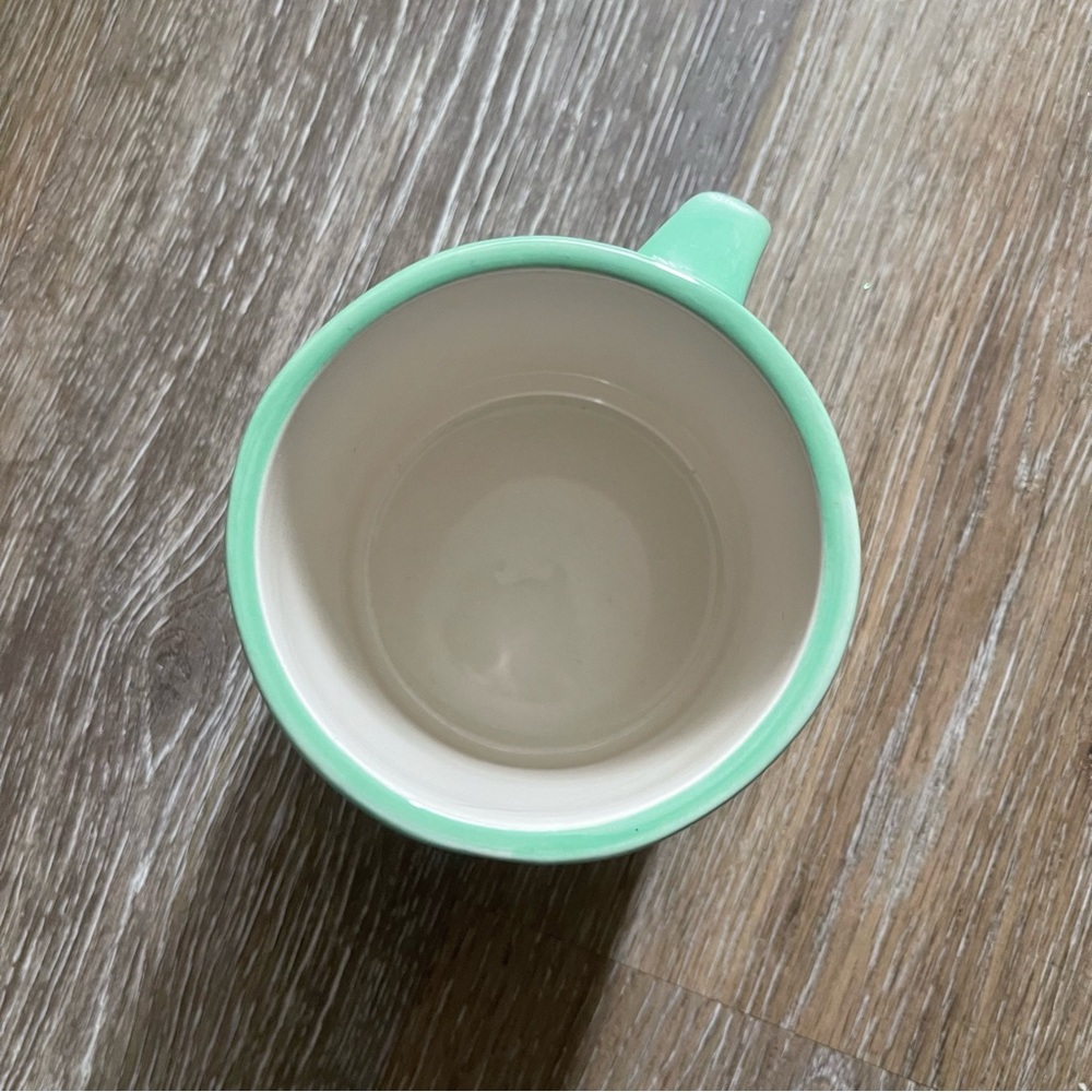 Anthropologie Mint Green and White Alphabet “W” Mug - Picture 3 of 5